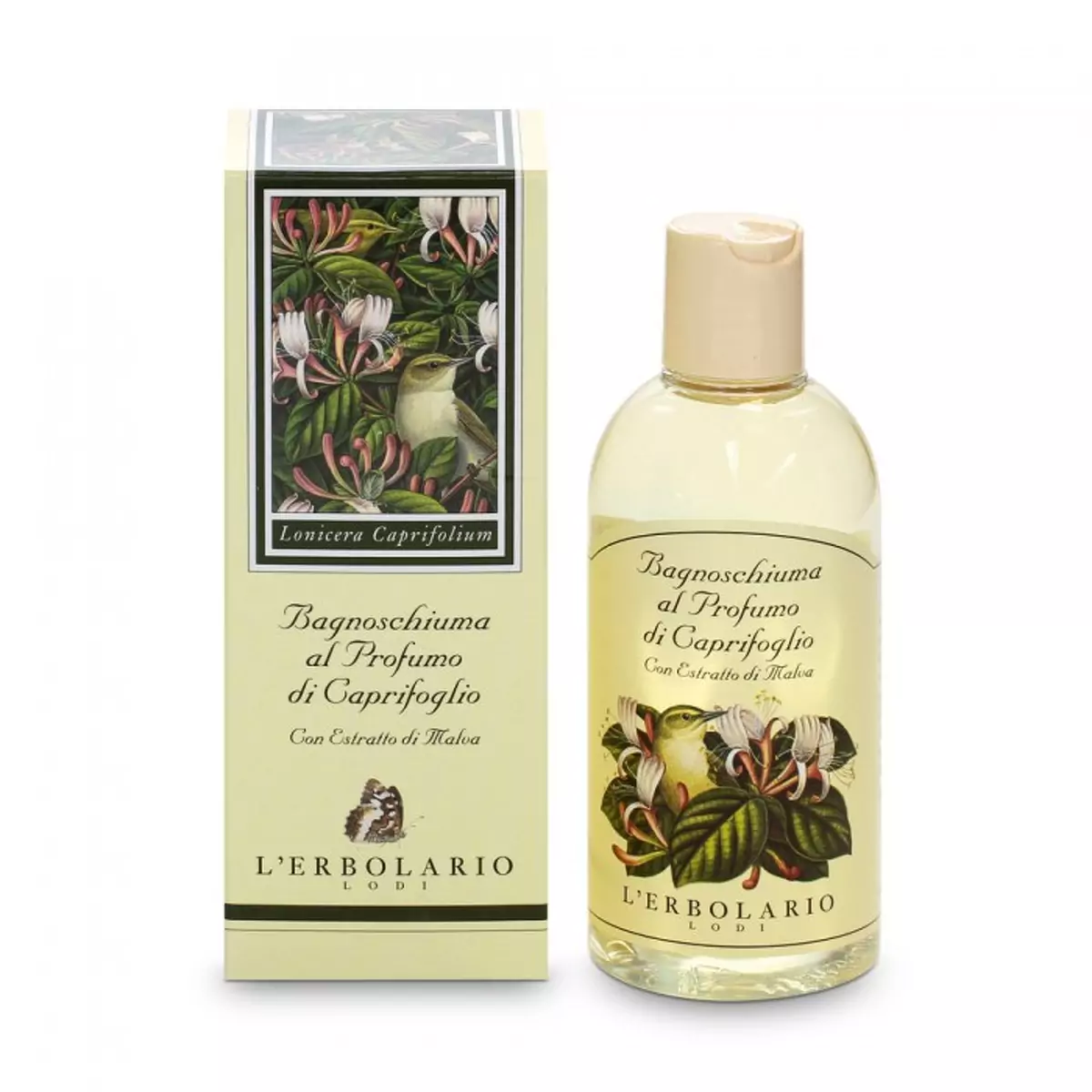 Пена для ванны-гель для душа Жимолость L\'Erbolario Bagnoschiuma Al Profumo di Caprifoglio
