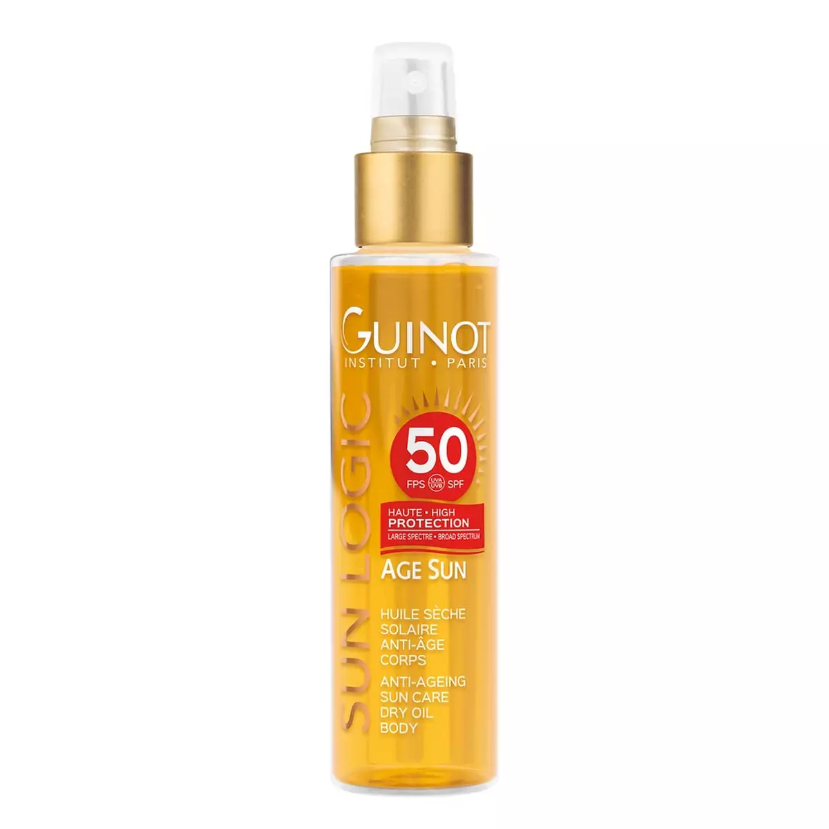 Антивозрастное сухое масло от Солнца для Тела SPF 50 Guinot Age Sun Anti-Ageing Sun Dry Oil Body SPF 50