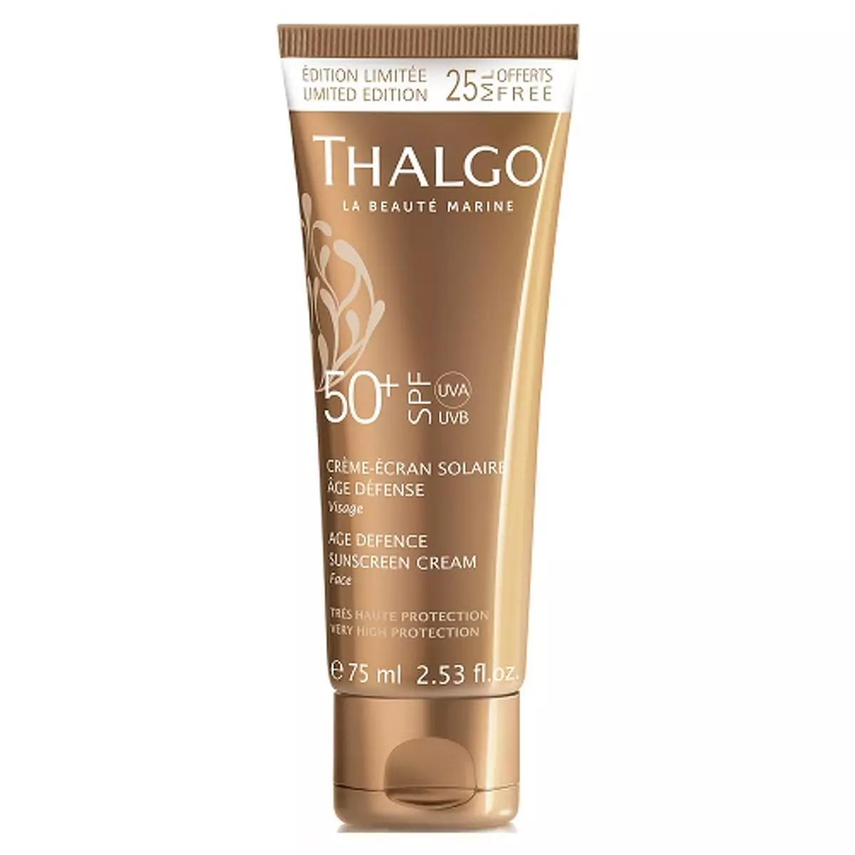 Омолаживающий солнцезащитный крем для лица SPF 50 Thalgo Creme Ecran Solaire Age Defense SPF 50