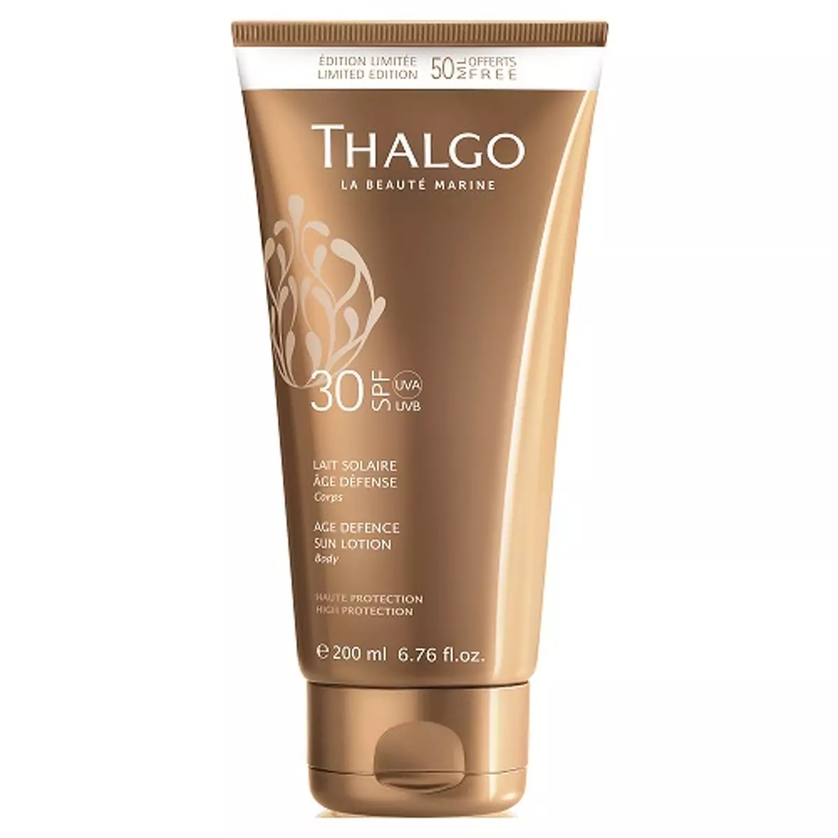 Омолоджуючий сонцезахисний лосьйон для тіла SPF 30 Thalgo Lait Solaire age defense SPF 30