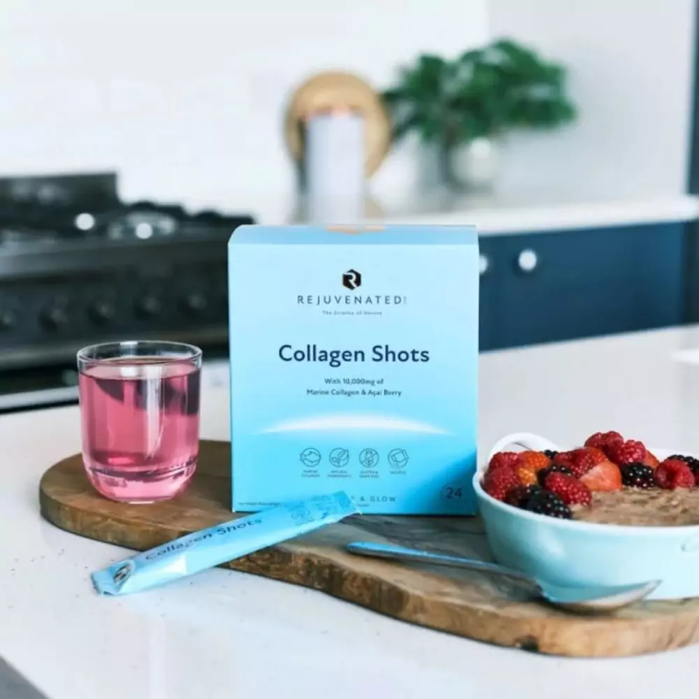 Коллагеновые шоты для красивой кожи с ягодами Асаи 24 саше Rejuvenated Сollagen Shots 10 000 mg per serving