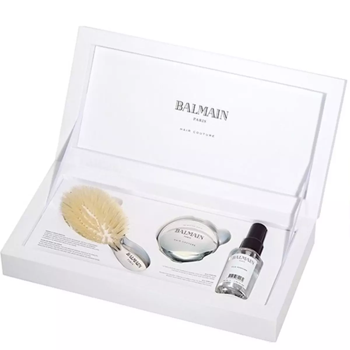 Набор с серебренной мини расческой Balmain Silver Spa Brush Mini
