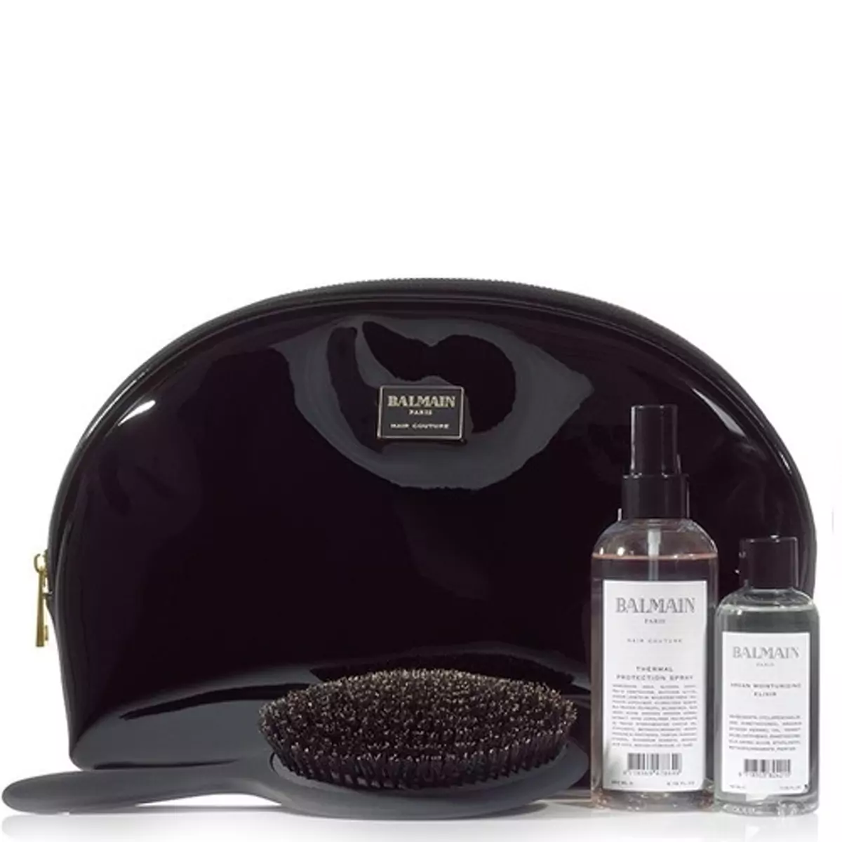 Черная лаковая косметичка Balmain Limited Editionс