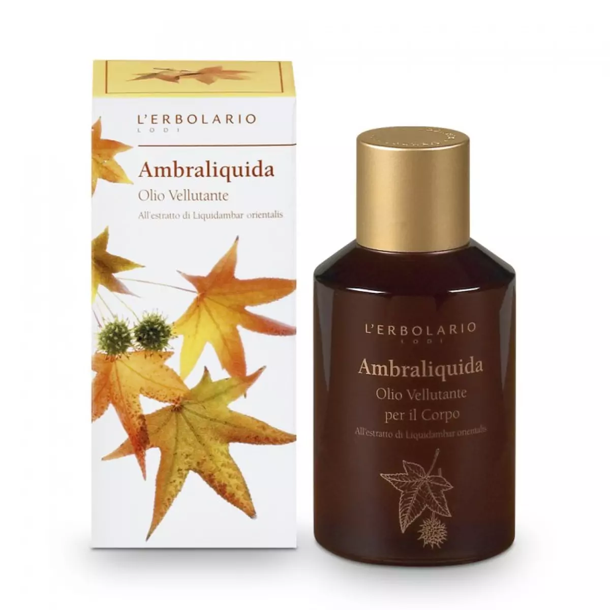 Шелковистое масло для тела Легкая Амбра L\'Erbolario Ambraliquida Olio Vellutante