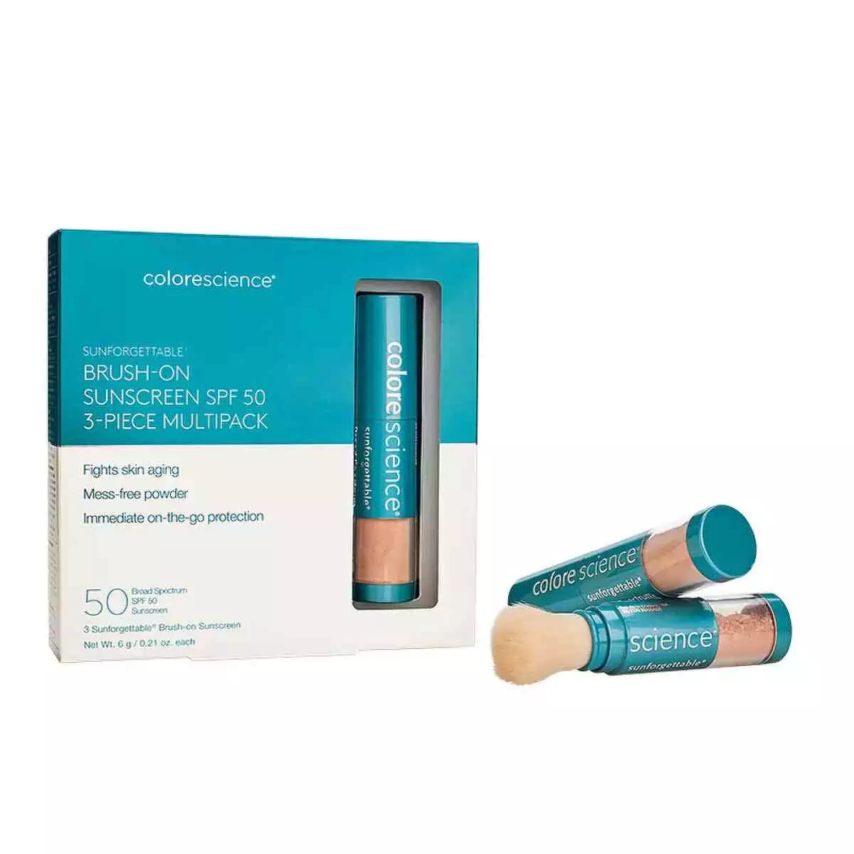 Солнцезащитная пудра с кистью Набор Colorescience Sunforgettable Multipack SPF 50