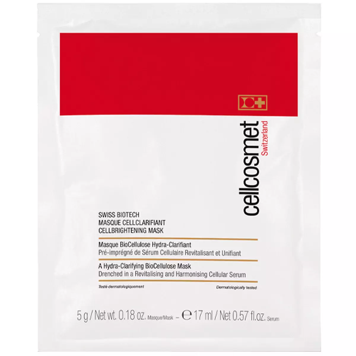 Клеточная корректирующая тон кожи гидромаска Cellcosmet Swiss BioTech Mask
