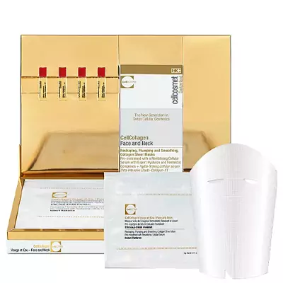 Кліткові маски-вуалі для шкіри обличчя та шиї Cellcosmet CellCollagen Face and Neck Masks
