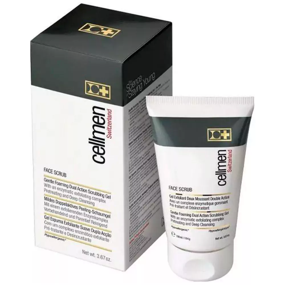 М`який пінистий скраб-гель подвійної дії Cellcosmet Face Scrub