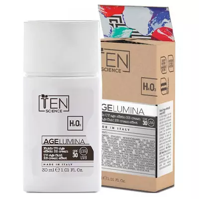 BB крем-флюїд з тоном і захисним фактором SPF 30 Ten Science Age Lumina Fluid UV Shield BB Cream Effect