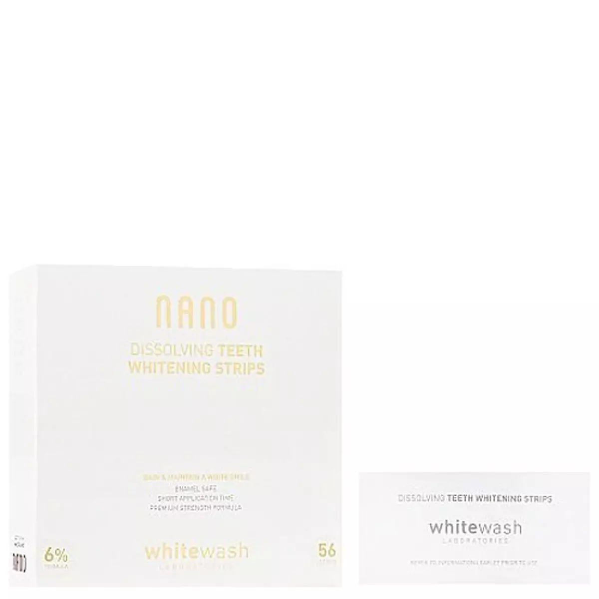 Профессиональные растворимые отбеливающие полоски WhiteWash Laboratories Nano Dissolving Teeth Whitening Strips