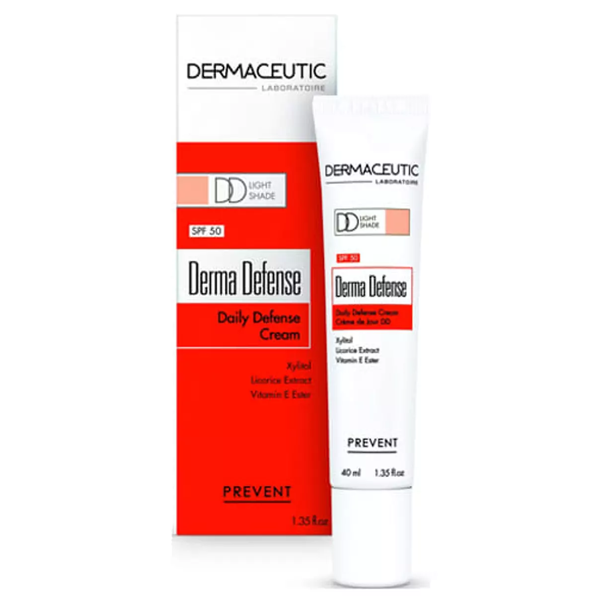 Тонирующий дневной защитный крем с SPF 50 Dermaceutic Derma Defense Light