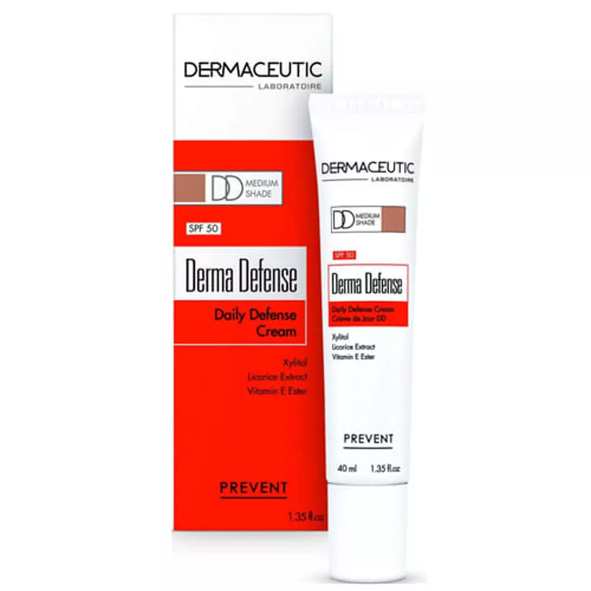 Тонирующий дневной защитный крем с SPF 50 Dermaceutic Derma Defense Medium