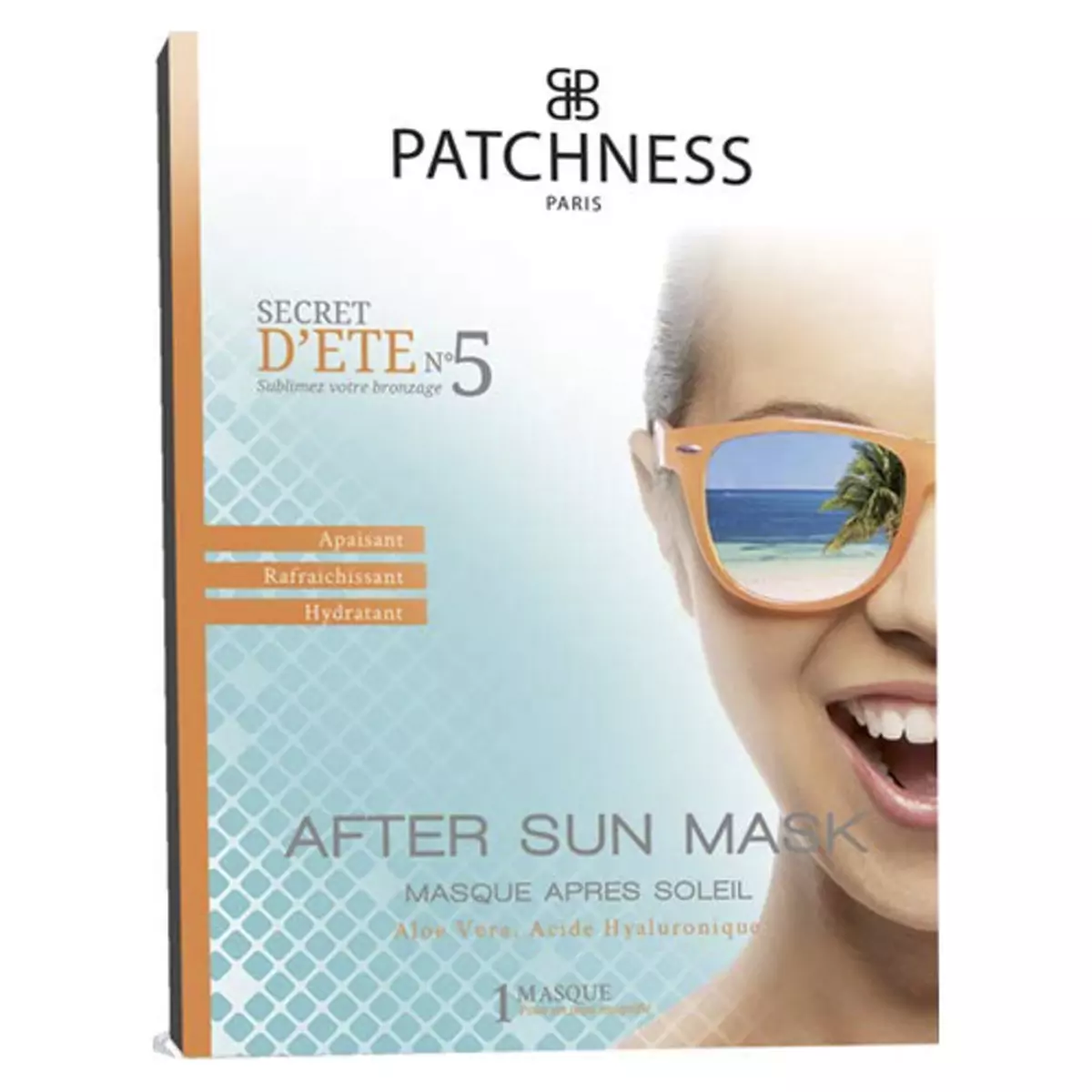 Зволожуюча маска для обличчя після засмаги з алое вера Patchness Mask After Sun