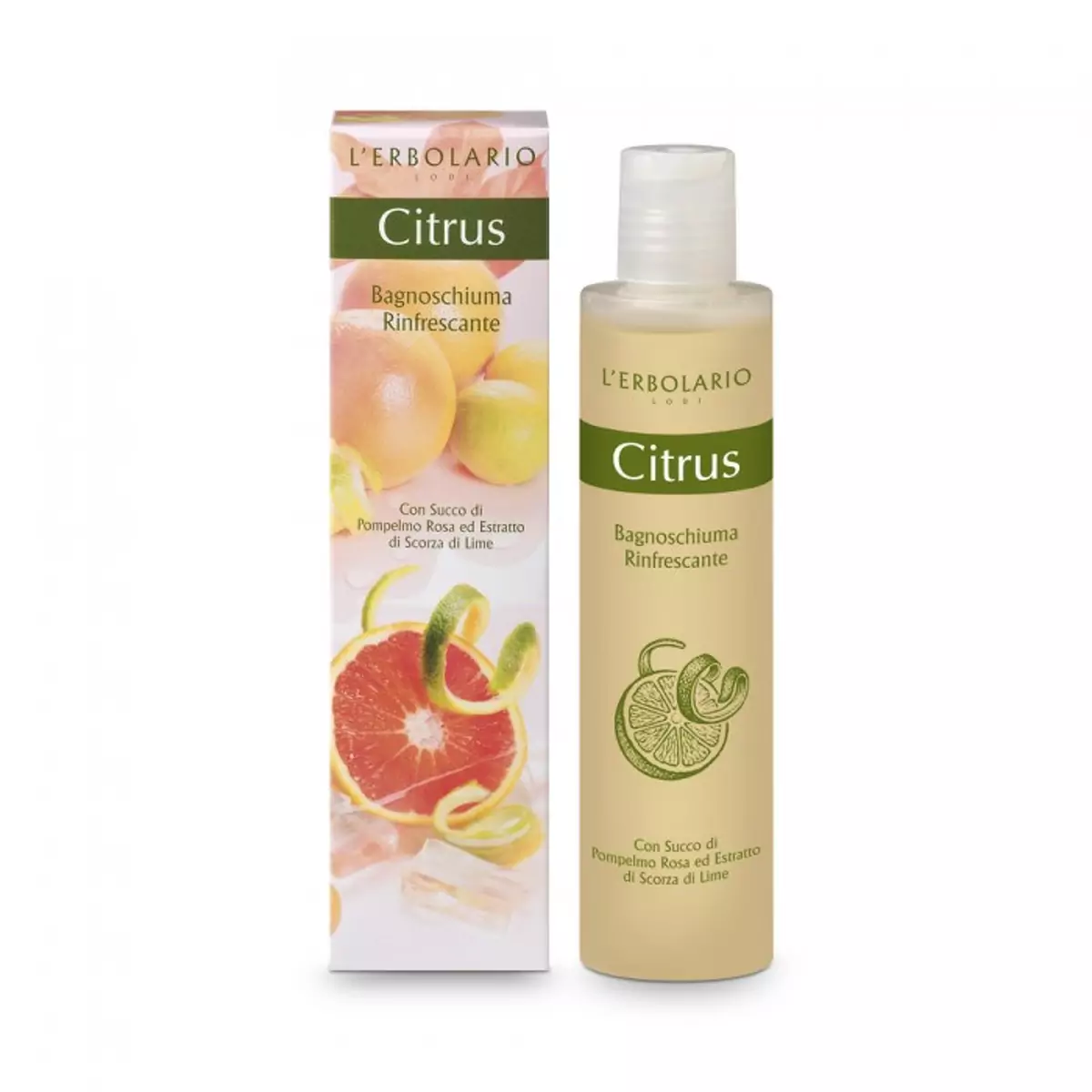 Пена для ванны-гель для душа Цитрус L\'Erbolario Bagnoschiuma Rinfrescante Citrus