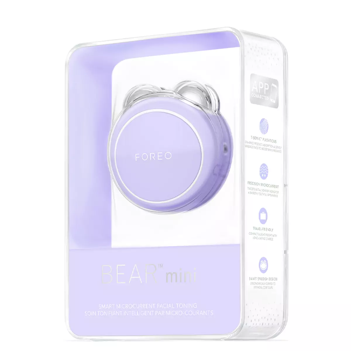 Цілеспрямоване мікротокове зміцнення шкіри обличчя Foreo BEAR Mini Lavender