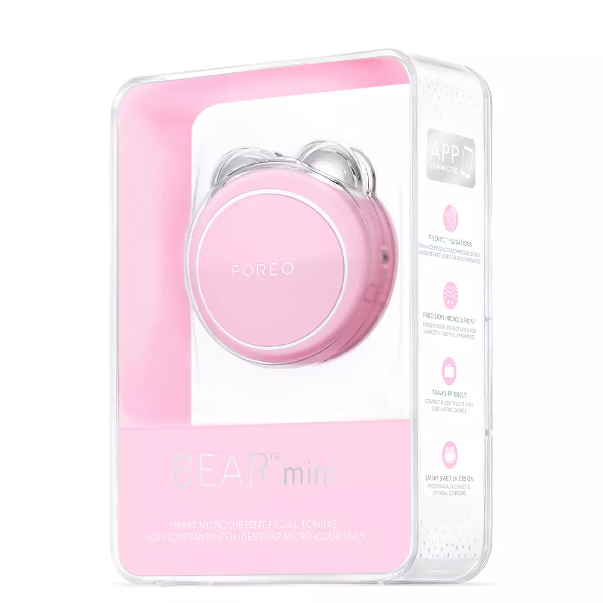 Цілеспрямоване мікротокове зміцнення шкіри обличчя Foreo BEAR Mini Pearl Pink