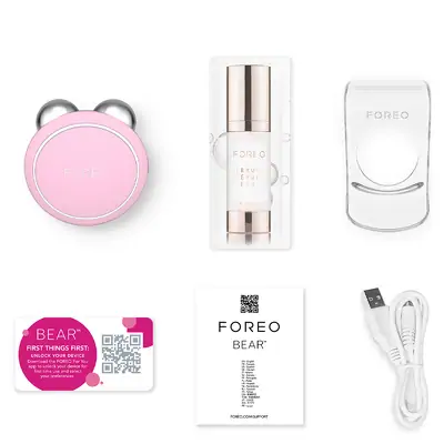 Цілеспрямоване мікротокове зміцнення шкіри обличчя Foreo BEAR Mini Pearl Pink