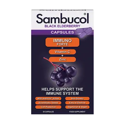 Самбукол капсулы для взрослых Sambucol Immuno Forte Capsules 30