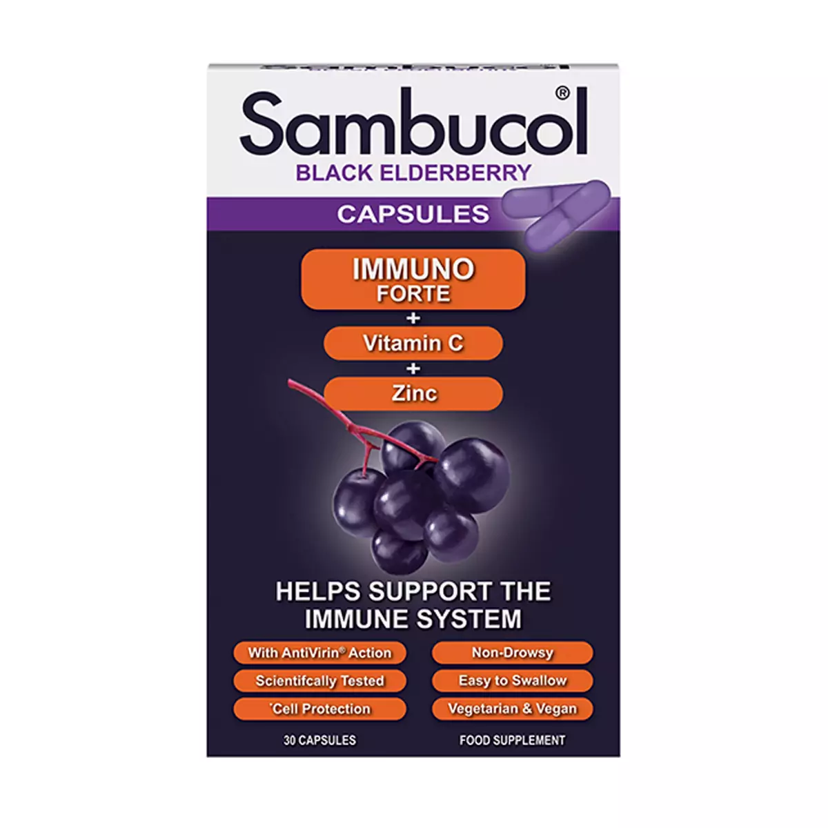 Самбукол капсулы для взрослых Sambucol Immuno Forte Capsules 30