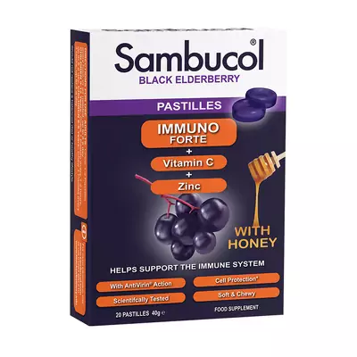 Самбукол пастилки від 6 років Sambucol Immuno Forte Pastilles 20