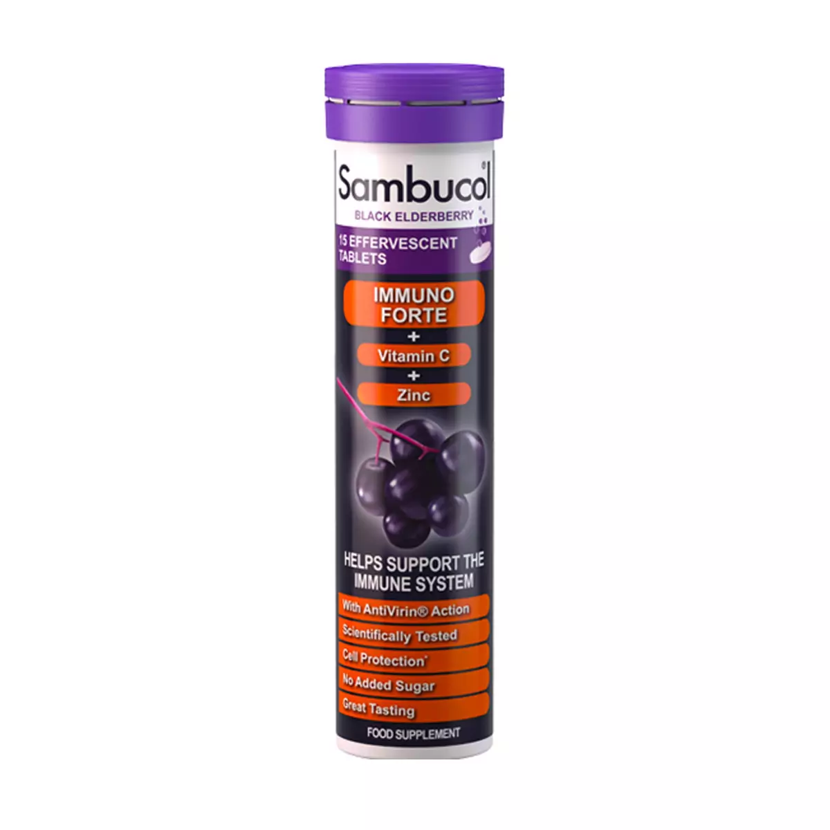 Самбукол шипучие таблетки для взрослых Sambucol Effervescent 15