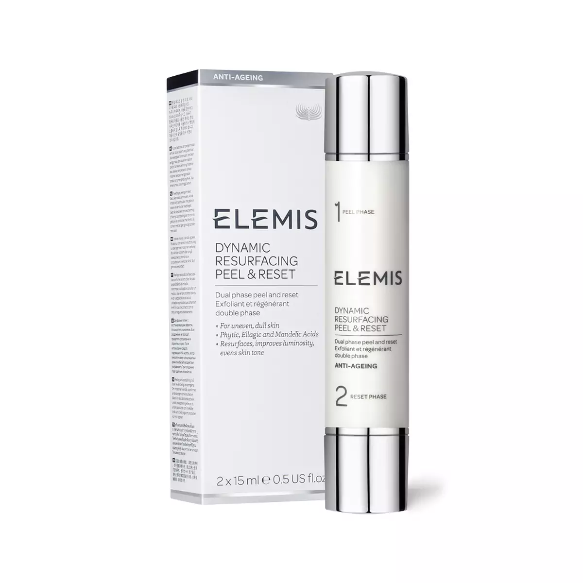 Двухфазный пилинг-шлифовка для гладкой и сияющей кожи Elemis Dynamic Resurfacing Peel and Reset