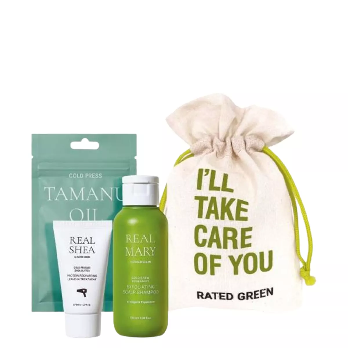 Набор миниатюр Глубокое очищение Tamanu Oil Rated Green Mini Kit Tamanu Oil