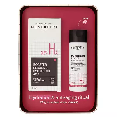Сыворотка бустер с гиалуроновой кислотой и мицеллярная вода Novexpert Box Booster Serum with Hyaluronic Acid and Micellar Water