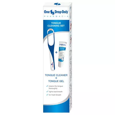 Набор для очистки языка синий One Drop Only Deluxe Tongue Cleaning Set