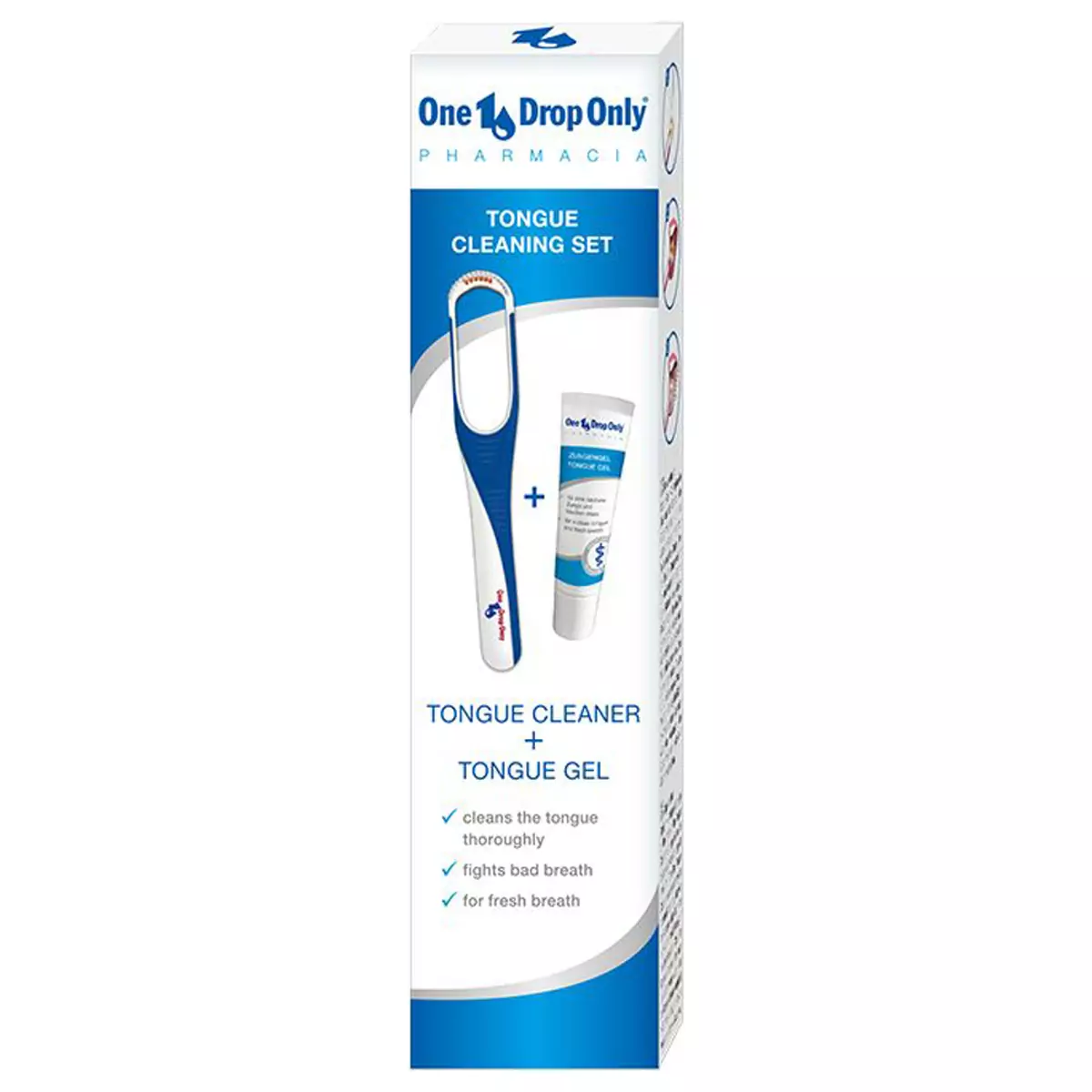 Набір для очищення мови синій One Drop Only Deluxe Tongue Cleaning Set