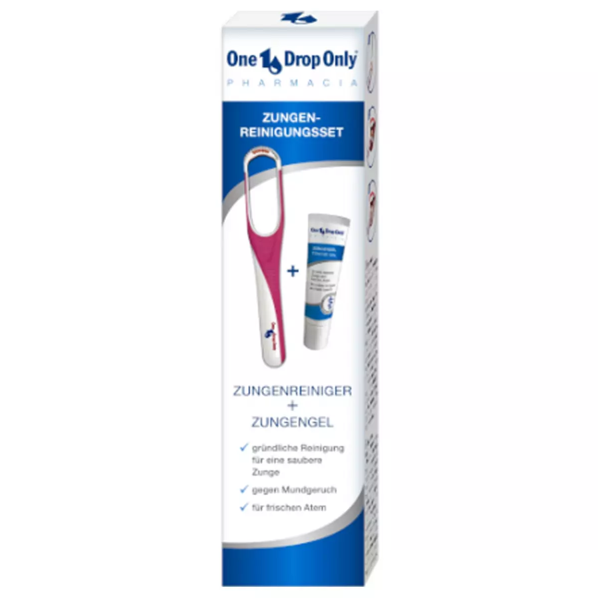 Набір для очищення мови рожевий One Drop Only Deluxe Tongue Cleaning Set