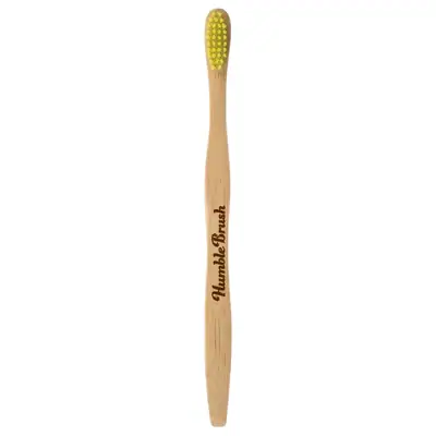 Зубная щетка бамбуковая Желтая средней жесткости The Humble Co Brush Adult Yellow Medium Bristles