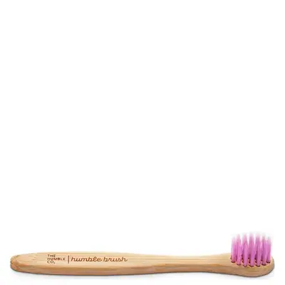 Зубная щетка для детей бамбуковая Розовая 0-3 лет ультрамягкая The Humble Co Brush Baby Purple Ultra-Soft Bristles