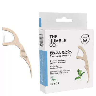 Флоссер зубная нить с держателем Мята The Humble Co Natural Humble Floss Picks Mint