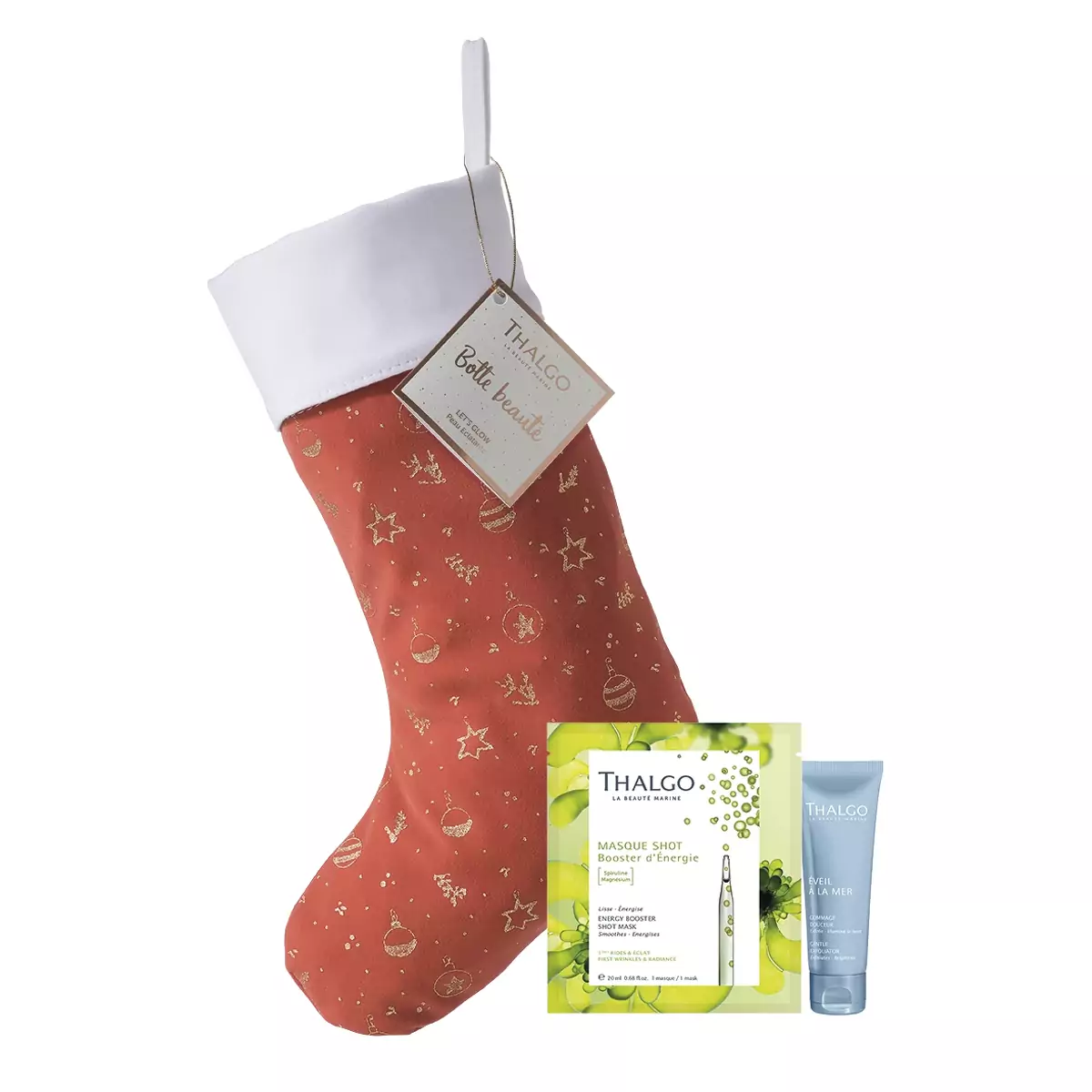 Подарочный набор Рождественский носок Сияние Thalgo Santas Beauty Lets Glow
