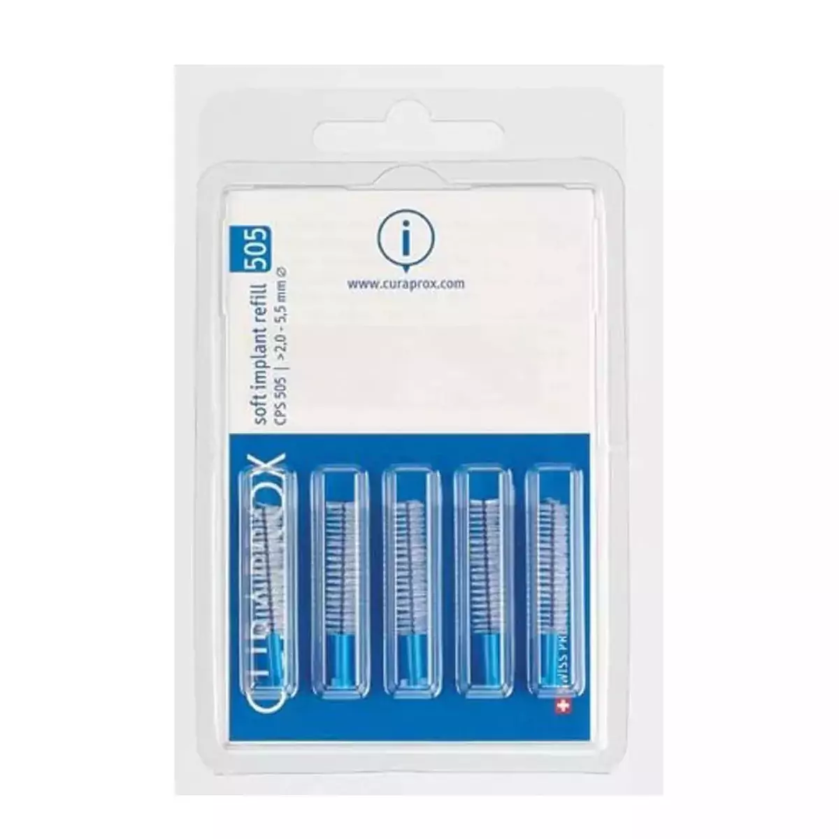 Набір йоршиків для імплантів Curaprox CPS 505 Soft Implant 5.5 mm