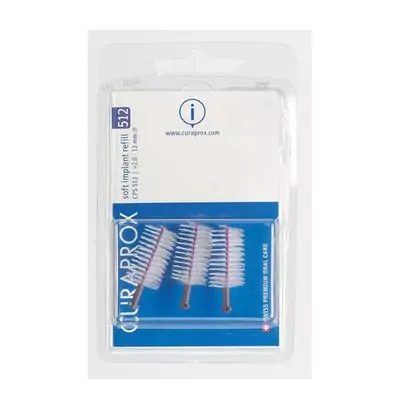 Набір йоршиків для імплантів Curaprox CPS 512 Soft Implant 12 mm