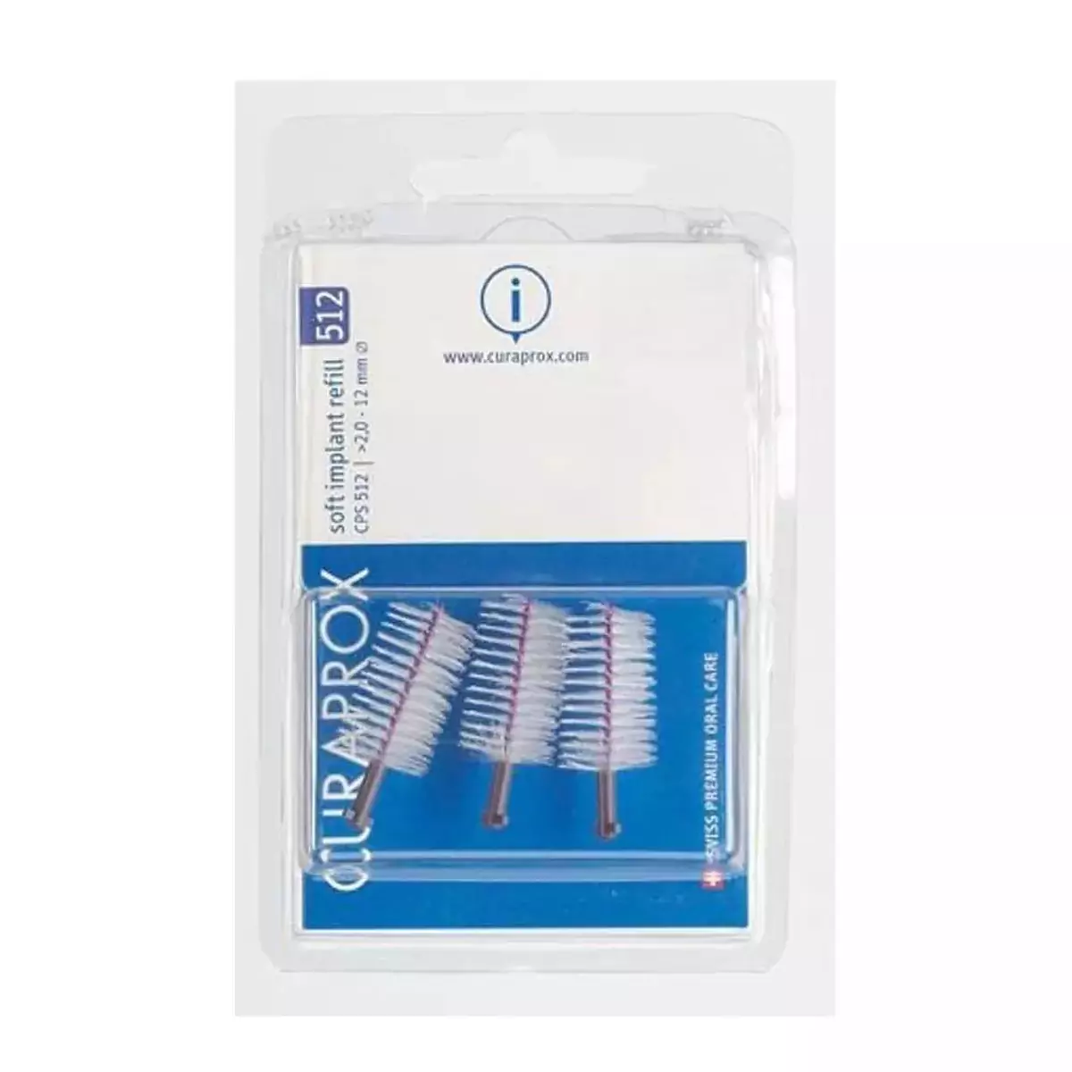 Набір йоршиків для імплантів Curaprox CPS 512 Soft Implant 12 mm