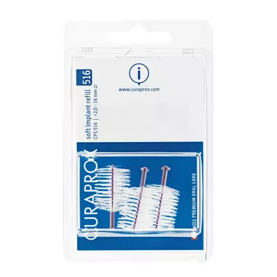 Набір йоршиків для імплантів Curaprox CPS 516 Soft Implant 16 mm