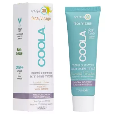 Сонцезахисний матуючий крем для обличчя з тоном SPF 30 COOLA Face Mineral Matte Tint Suncreen Unscented