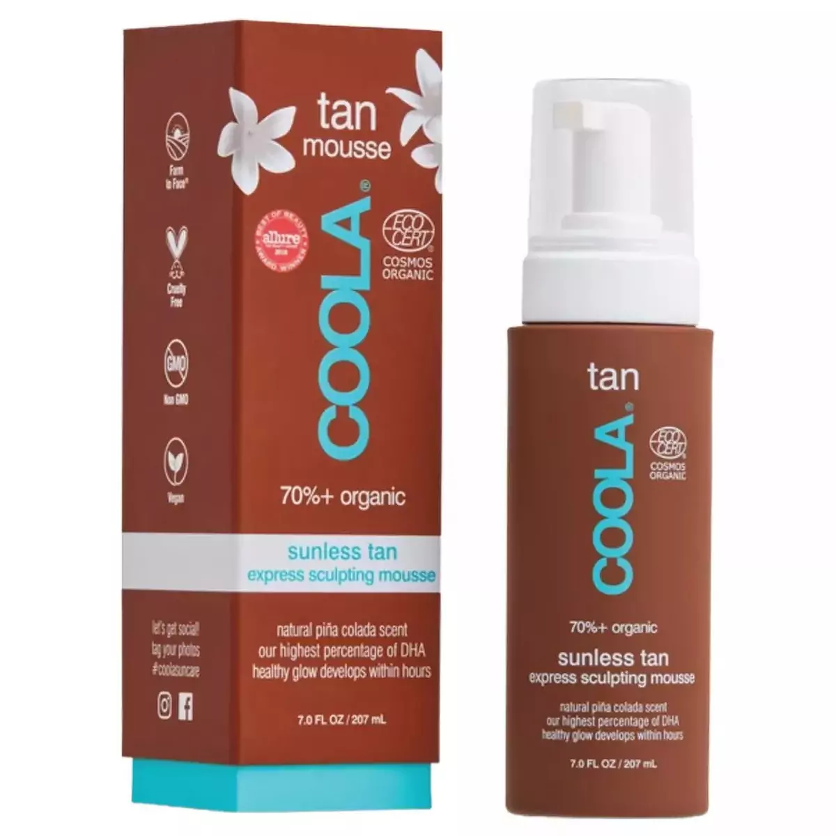 Мусс для автозагара COOLA Organic Sunless Tan Sculpting Mousse