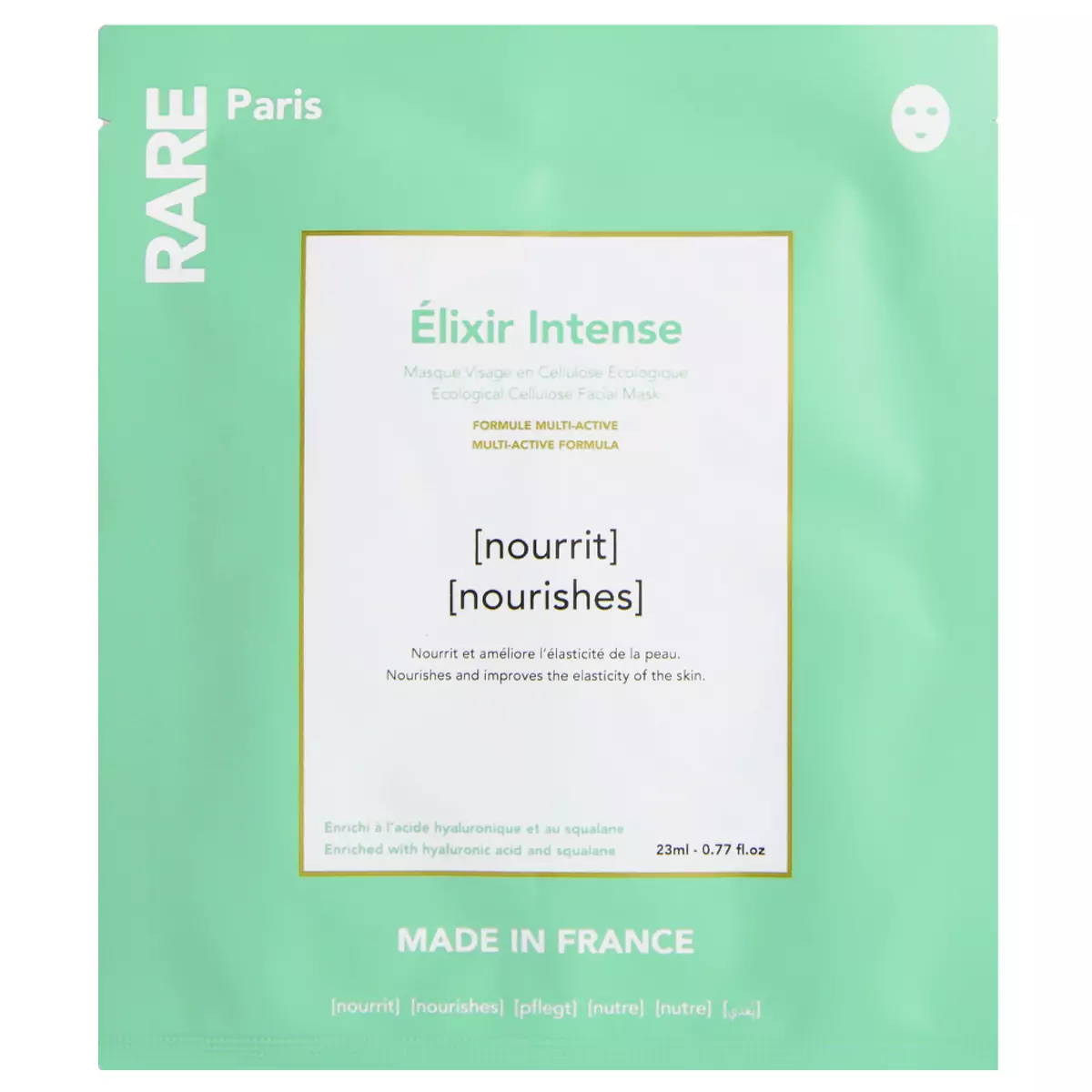 Питательная маска для лица с гиалуроновой кислотой и скваланом RARE Paris Elixir Intense Nourishing Face Mask