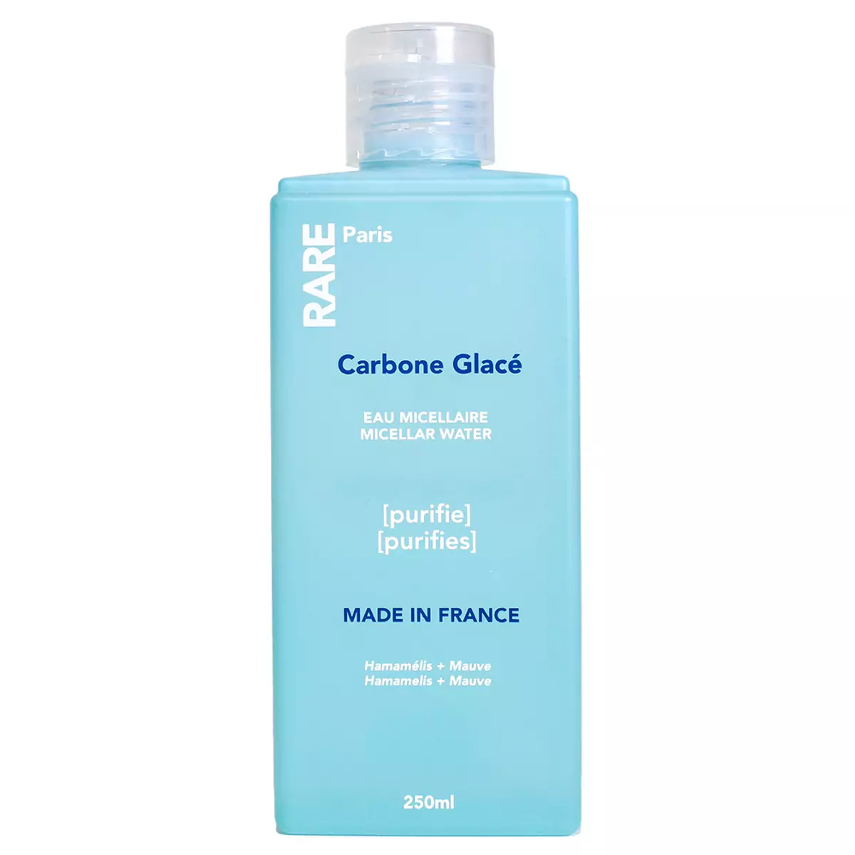 Мицеллярная вода с гамамелисом и экстрактом мальвы RARE Paris Carbone Glace Purifying Micellar Water