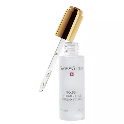 Многофункциональная золотая сыворотка для кожи лица SwissGetal Golden Collagenine Infusion Serum
